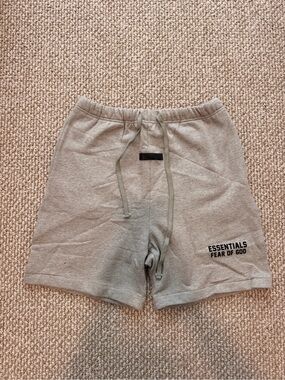 Essentials Fear of God Men's Light Gray Athletic Shorts